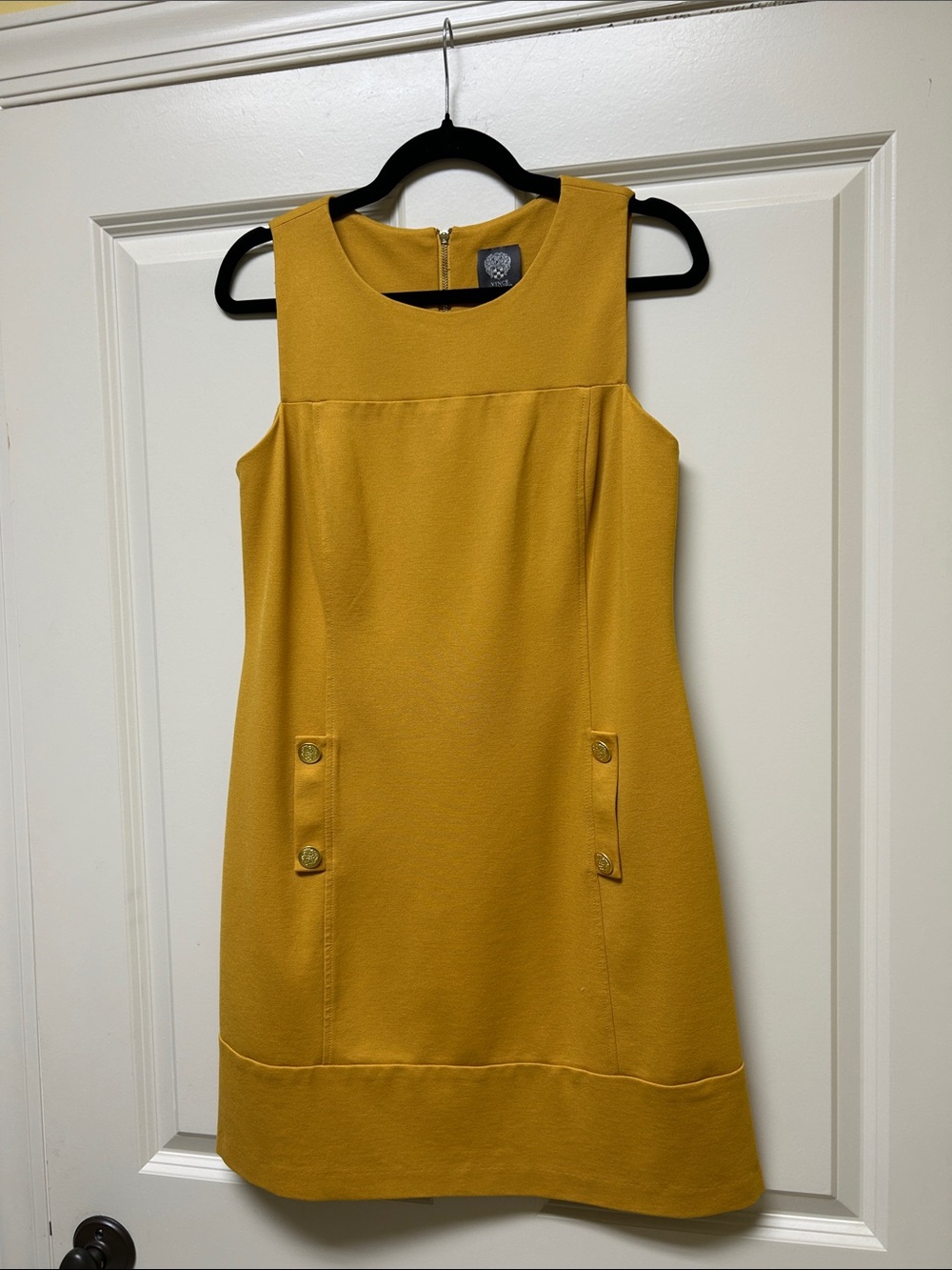 Vince Camuto Mustard Sleeveless Shift Dress